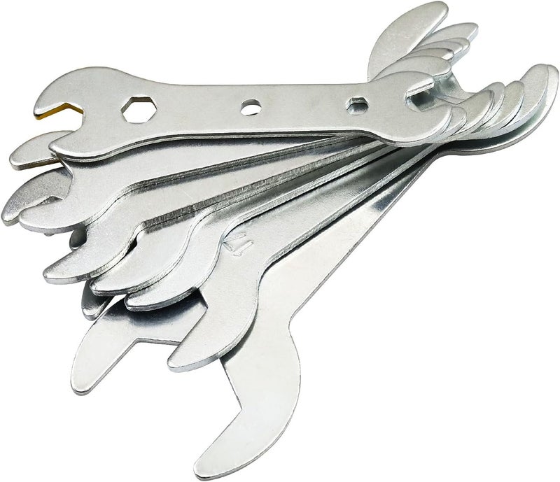 Singzhu 6 PCS Ultra Thin Galvanizing Double Headed Wrench Set - Open-End Mini Wrench Set, Ultra Light, Metric Size 5.5mm-24mm - Image 1